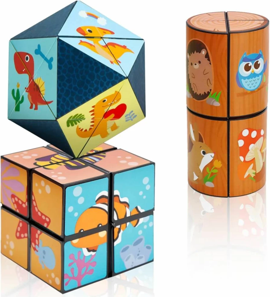 Euclidean Cube 2-in-1 Star Magic Cube Puzzle Toy for Kids & Adults - Yoshimoto Style Brain Teaser Gift for Ages 8-12