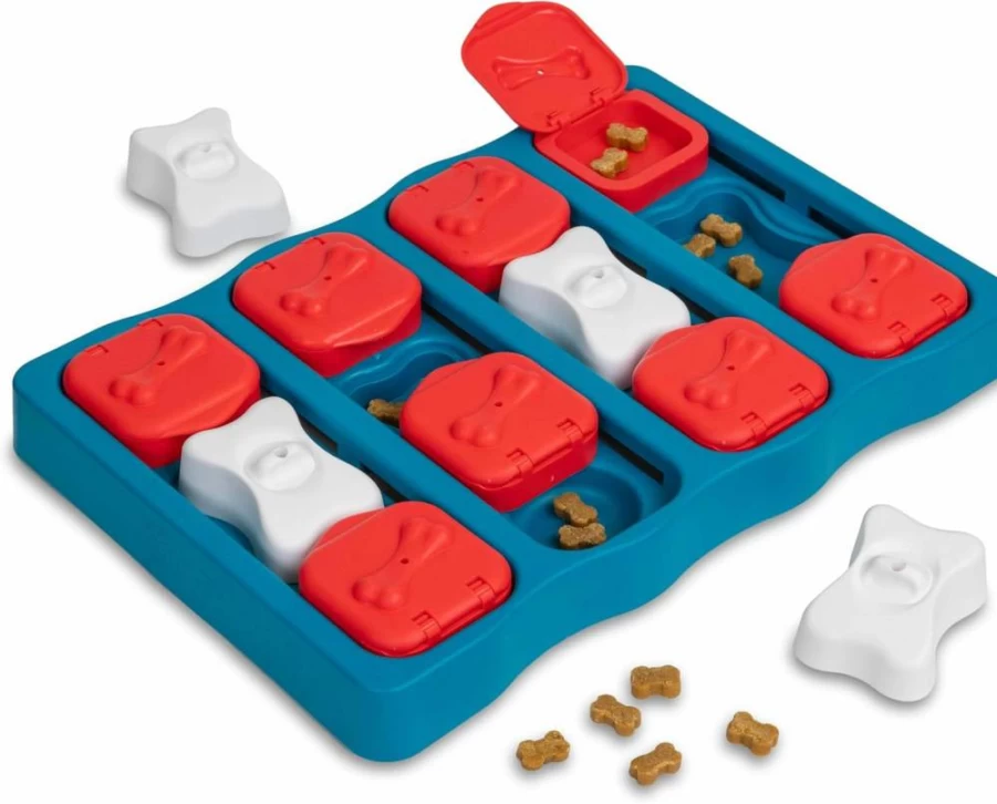 Outward Hound Nina Ottosson Dog Tornado Puzzle Toy - Interactive Treat Dispenser for Dogs, Intermediate Level 2, Blue