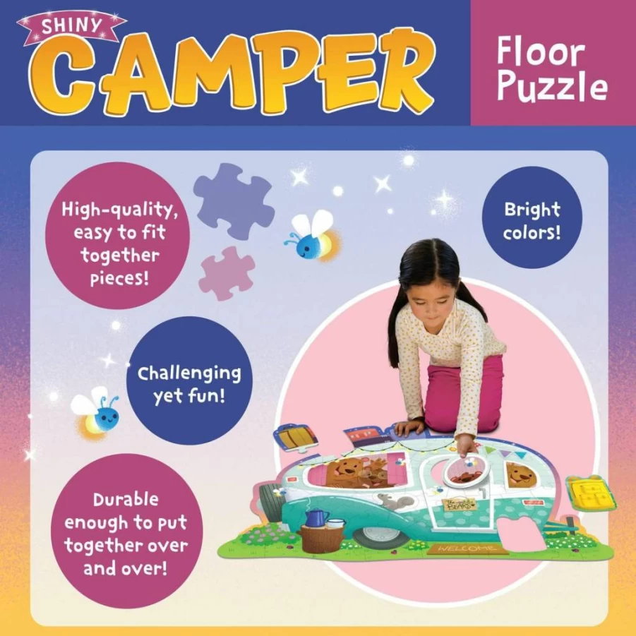 Peaceable Kingdom Magical Mermaid Floor Puzzle for Kids – Shimmery 48-Piece Jigsaw Puzzle for Children’s Creative Play