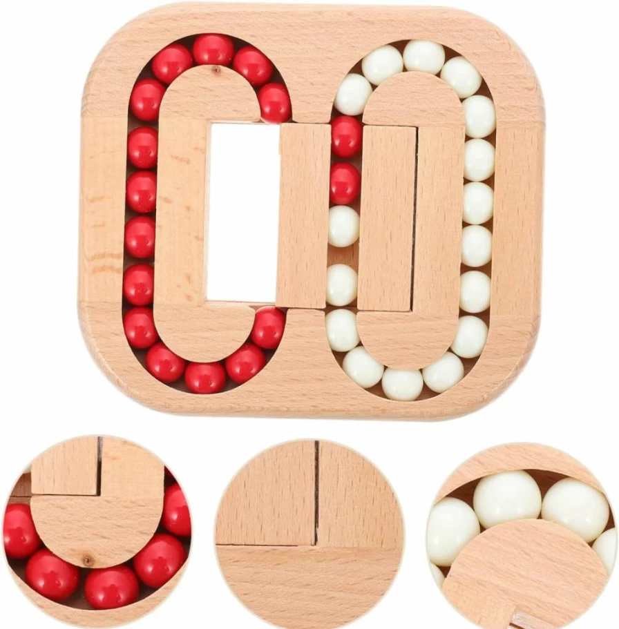 Toyvian Wooden Spinning Cube Puzzle - Stress Relief Fidget Toy for Kids & Adults, Fun Brain Teaser & Anxiety Relief Rotating Cube, Educational Montessori Toy