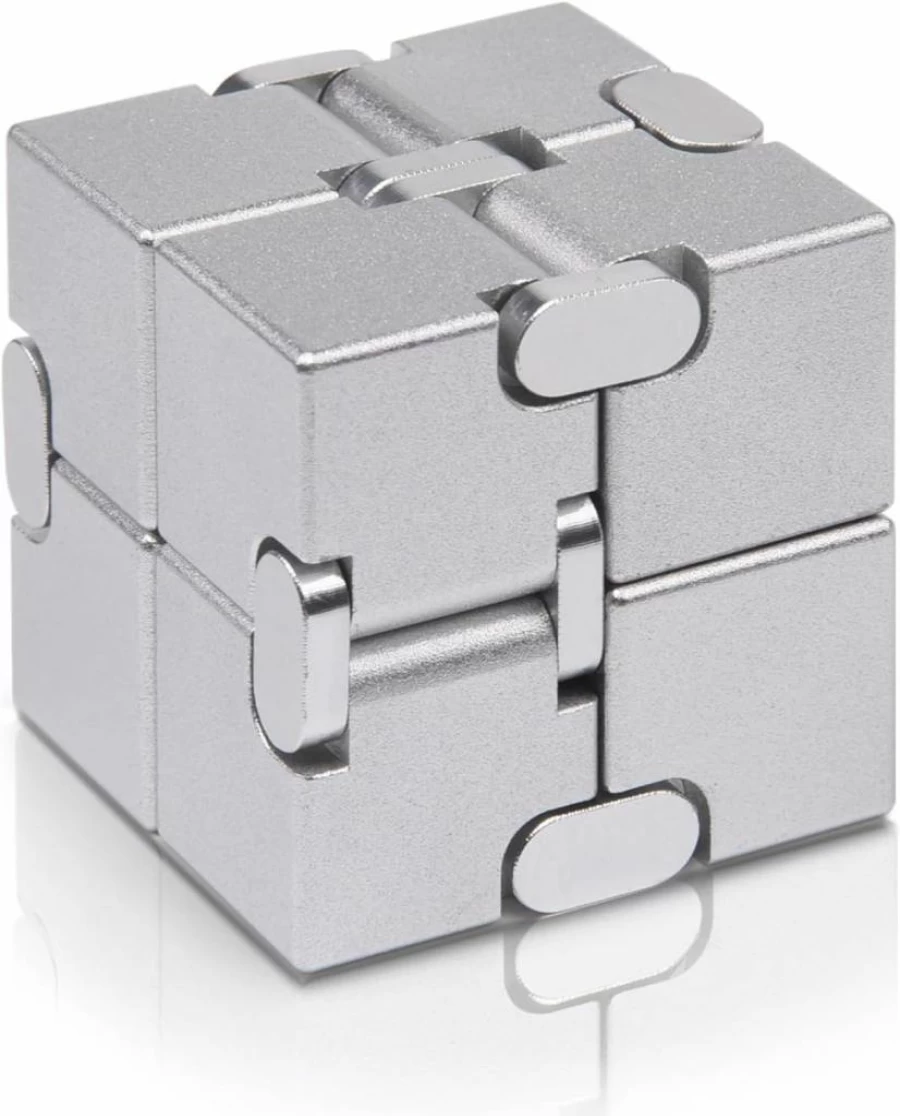 JOEYANK Metal Infinity Cube Fidget Toy - Stress Relief Sensory Cube for Adults & Kids, ADHD Anxiety Relief, Durable Fidget Cube New Version Gift for Teens