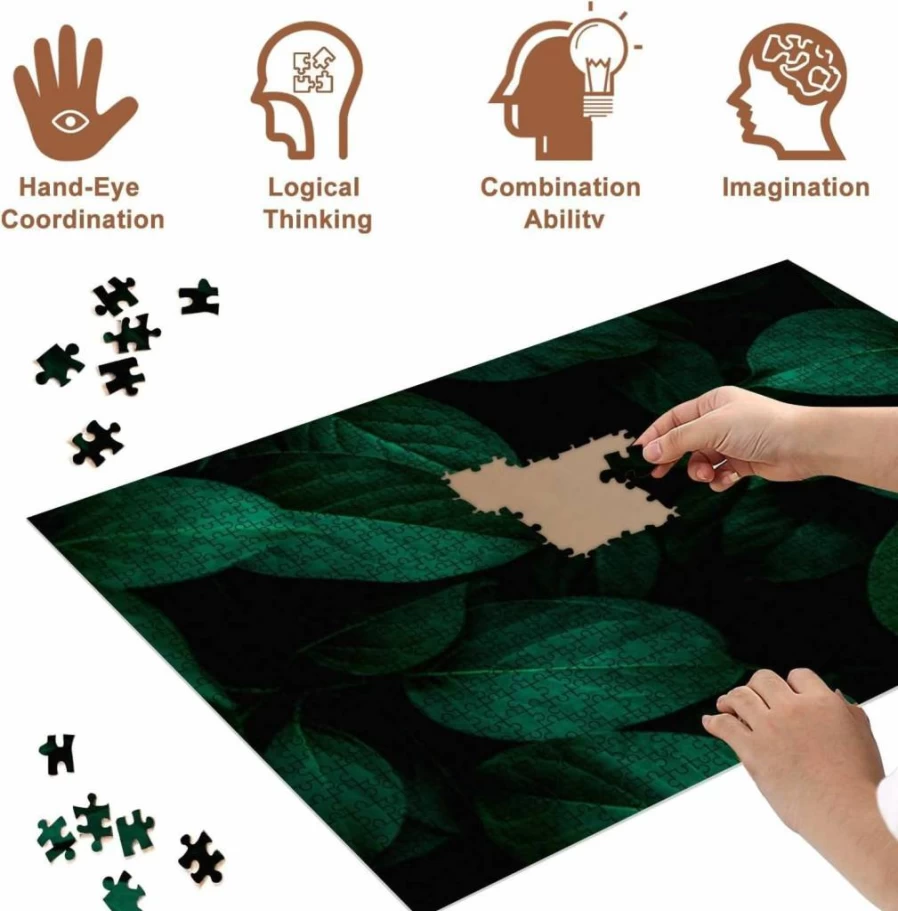 VETEB 500-Piece Wooden Jigsaw Puzzle for Adults - Opal Creek Emerald Waters, Family Educational Game & Home Decor