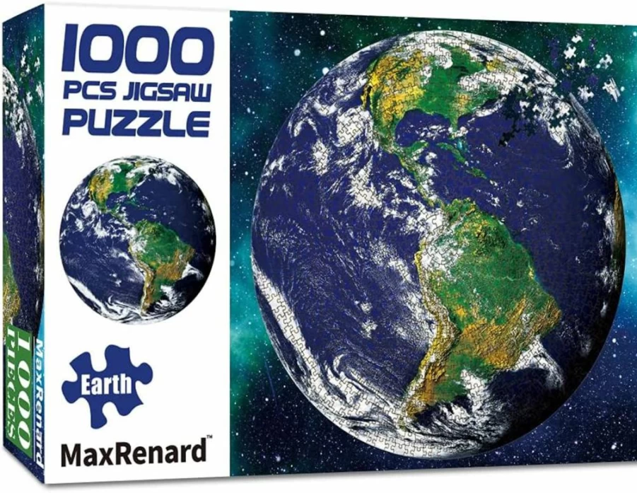 MaxRenard 1000-Piece Round Jigsaw Puzzle - The Moon Educational Toy for Adults and Kids
