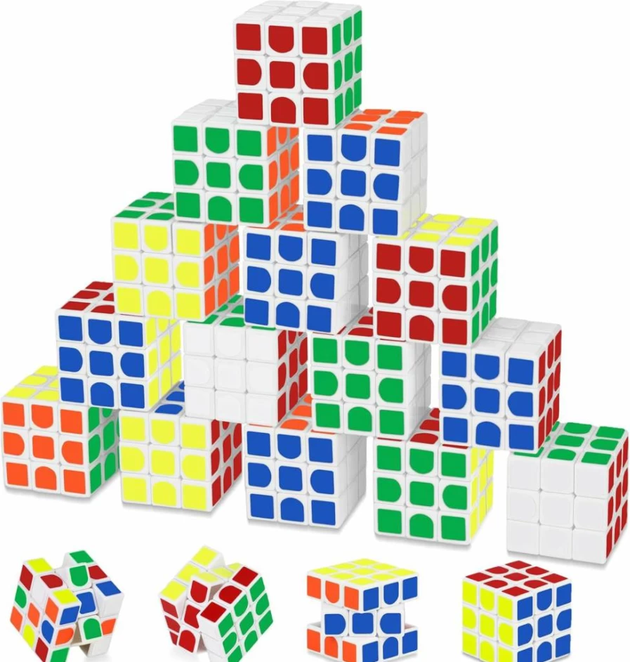 Libay Mini Cube 20 Pack - Magic Puzzle Cubes for Kids, Party Favors, Classroom Rewards, Stress Relief Toys, Birthday & Easter Gift for Students