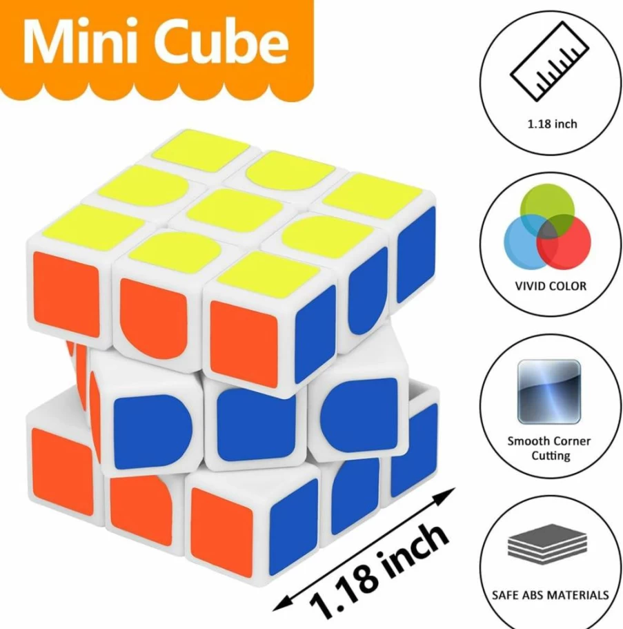 Libay Mini Cube 20 Pack - Magic Puzzle Cubes for Kids, Party Favors, Classroom Rewards, Stress Relief Toys, Birthday & Easter Gift for Students