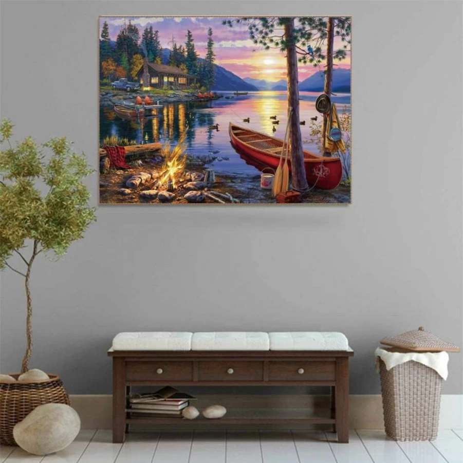 Anguis 500-Piece Jigsaw Puzzle for Adults & Kids - Cozy Room Design, 20.5x15 Inch Educational Holiday Puzzle Toy, Fun Family Challenge Activity