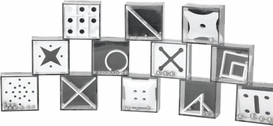 Big Mo's Toys Balance IQ Cube Puzzle - 12 Pack Brain Teaser Games for Kids & Adults, Fun Party Favors & Stocking Stuffers