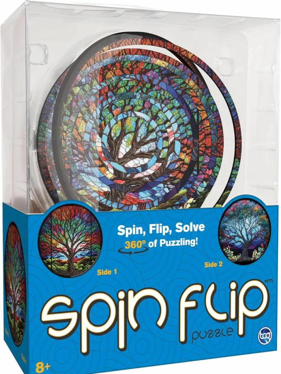 TCG Toys Spin Flip Puzzle - 3D Brain Teaser Fidget Toy for Adults & Teens, Creative Gift for Men, Women, Parents - Fun Stress Relief & Focus Game by Charles Fazzino