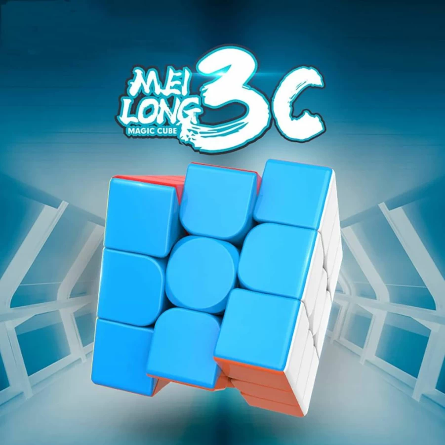UUWEI 3x3x3 Stickerless Speed Cube - Smooth Anti-Pop Magic Cube Puzzle for Kids & Adults, Enhances Concentration & Brain Training