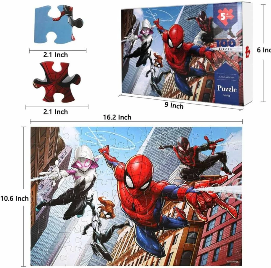 Mysj 100-Piece Kids Puzzle for Ages 5-12 | Educational Toys for Boys & Girls | Fun Learning Games for Children