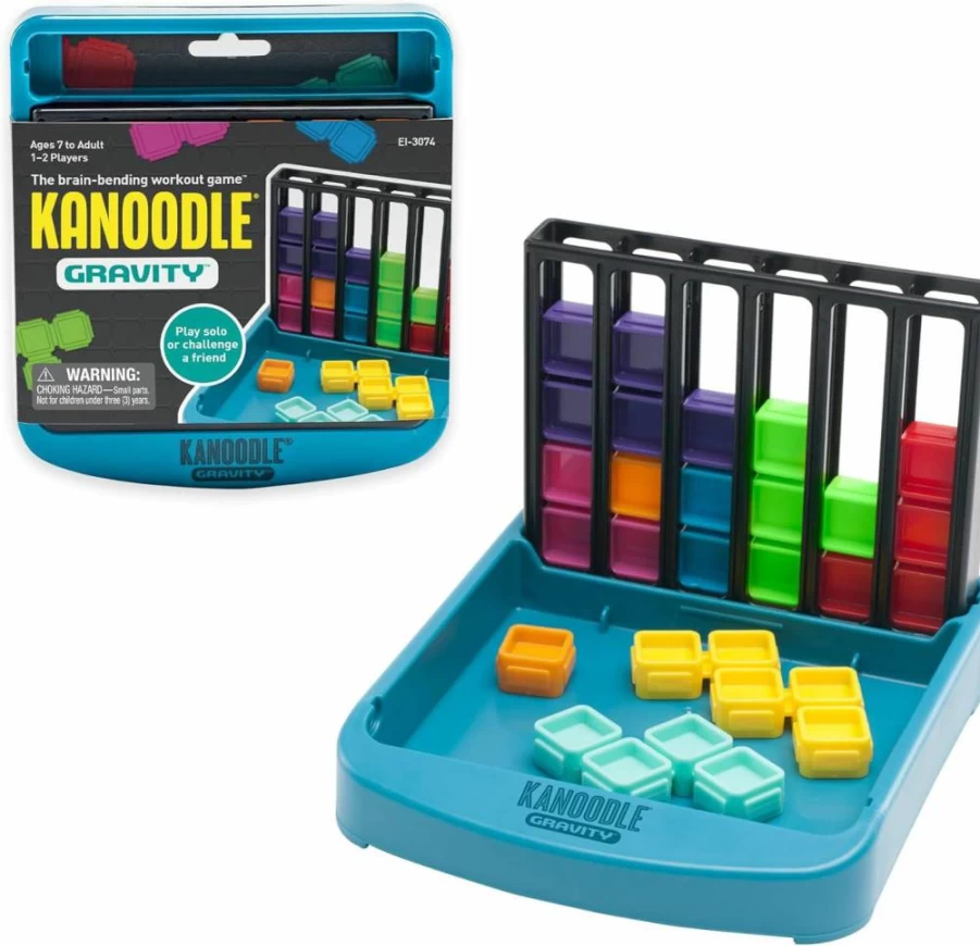 Educational Insights Kanoodle Gravity - 3D Puzzle Brain Teaser Game for Kids, Teens & Adults, Single Player Travel Logic Challenge, Ages 7+