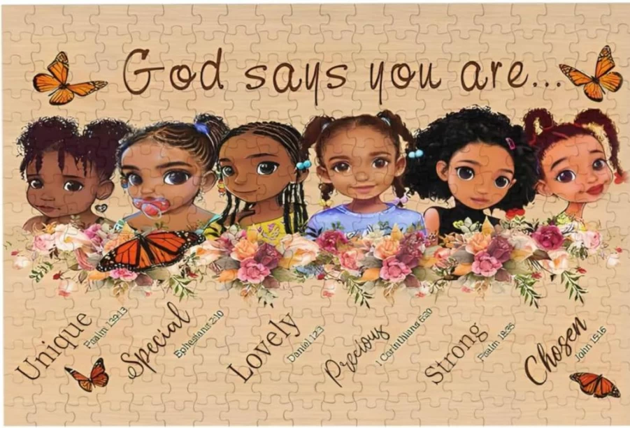 Maeyutl Black Queen Jigsaw Puzzle - African American Family Game, Educational & Motivational 500-Piece Adult Puzzle