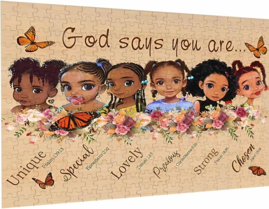 Maeyutl Black Queen Jigsaw Puzzle - African American Family Game, Educational & Motivational 500-Piece Adult Puzzle