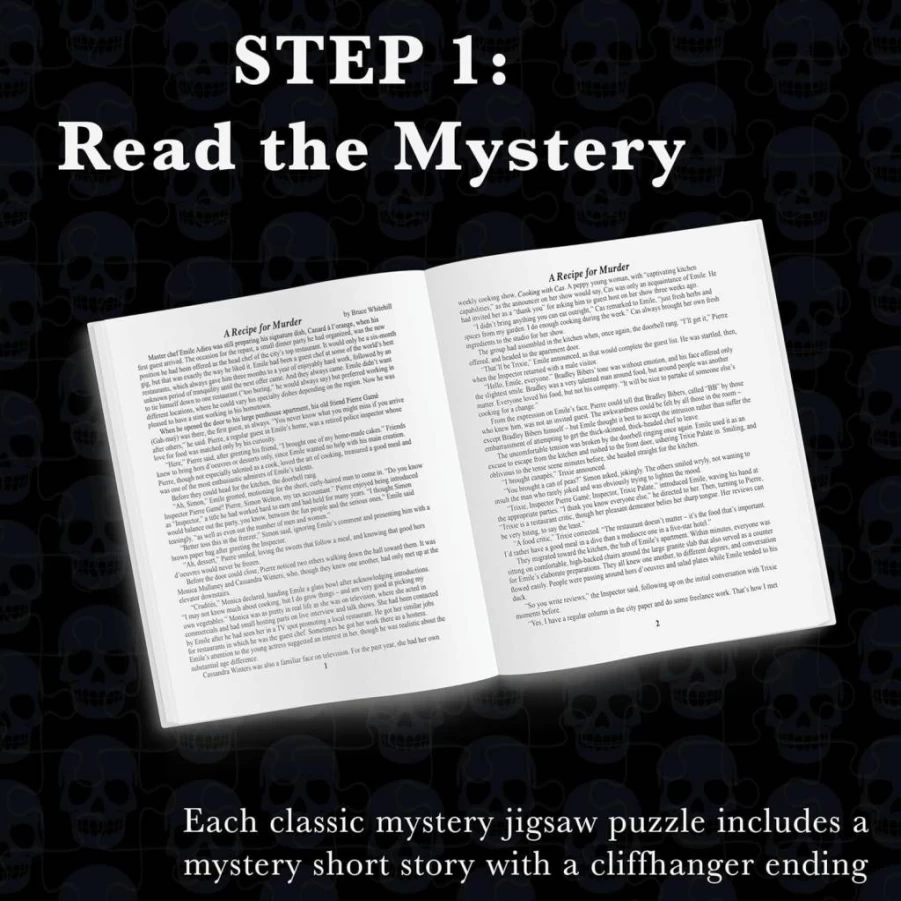 Murder Mystery Party Bepuzzled Classic Jigsaw Puzzle - Foul Play & Cabernet Mystery Game for Adults