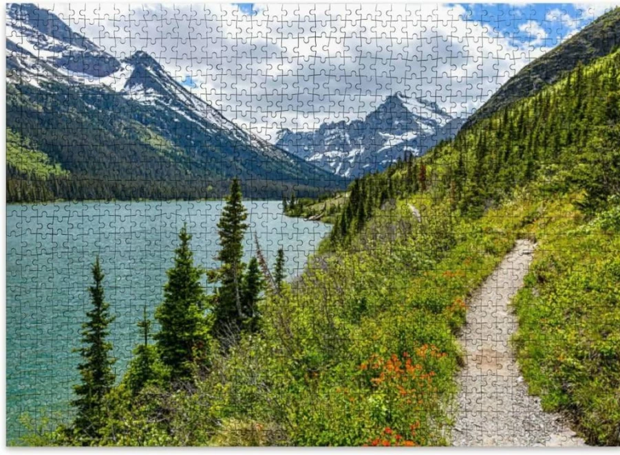 VETEB 500-Piece Wooden Jigsaw Puzzle for Adults - Fresh Green Leaves Puzzle Game, Family Educational Toy, Home Decor