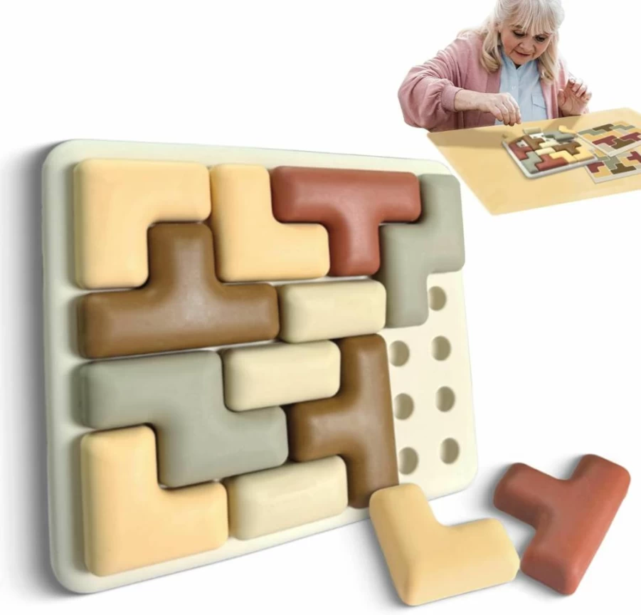 Codonen Silicone Puzzle Mats for Dementia & Alzheimer's Patients - Sensory Fidget Toys for Elderly Adults, Autism Stimming Tools, Cognitive Therapy Games, Nursing Home Activity Gifts