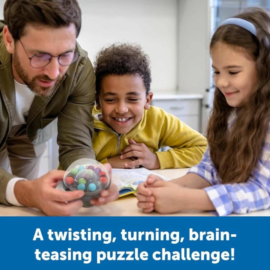 Learning Resources Scramboozle Puzzle Ball - 3D Brain Teaser Game for Kids & Adults, Fidget Toy & Travel Puzzle for Ages 6+