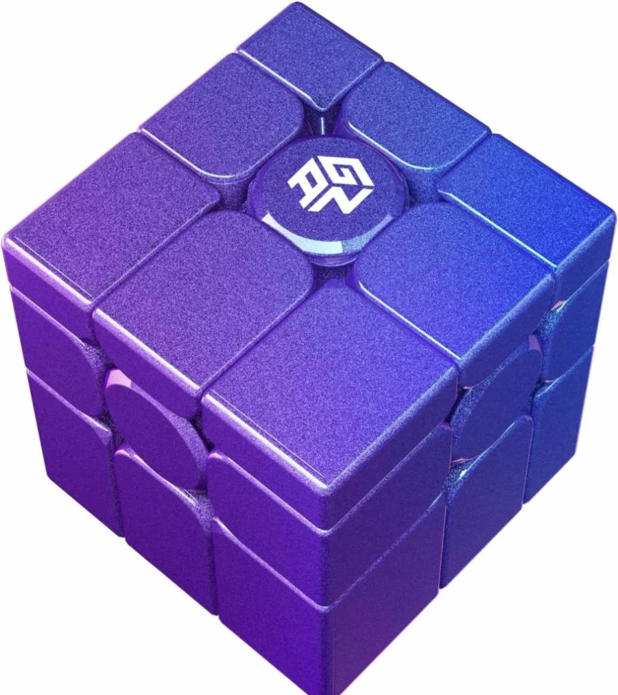 GAN Mirror UV-Coated 3x3 Magnetic Speed Cube - 48 Magnets, Glitter Sparkle, Purple Puzzle Toy for Kids & Adults, Corner Cutting, Shape Solve