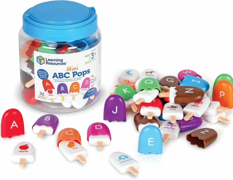 Learning Resources Mini ABC Pops - Alphabet Learning Toys for Toddlers, Phonics Games, Fine Motor Skills, Preschool Activities, Sensory Bin Letters & Educational Kids Gifts