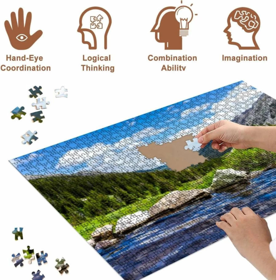 VETEB 500-Piece Wooden Jigsaw Puzzle for Adults - Nature-Themed Educational Family Game & Home Decor Art