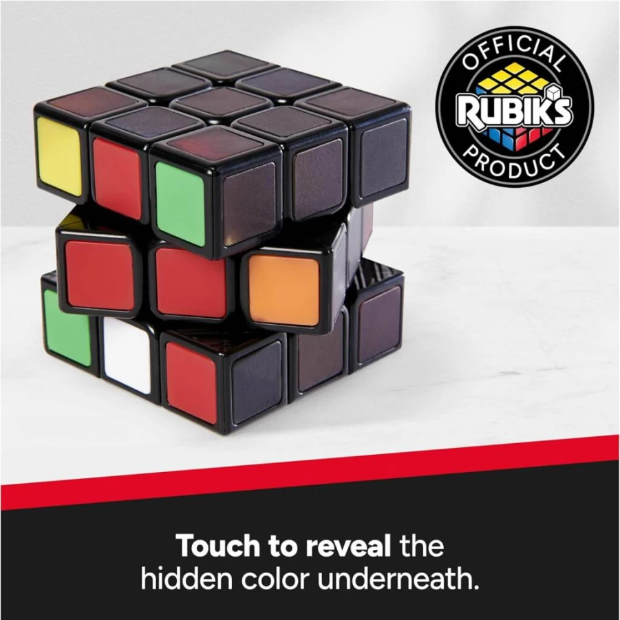 Rubik's Cube 3x3 Phantom - Advanced 3D Puzzle Game for Stress Relief, Fidget Toy for Adults & Kids Ages 8+, Travel-Friendly Brain Teaser