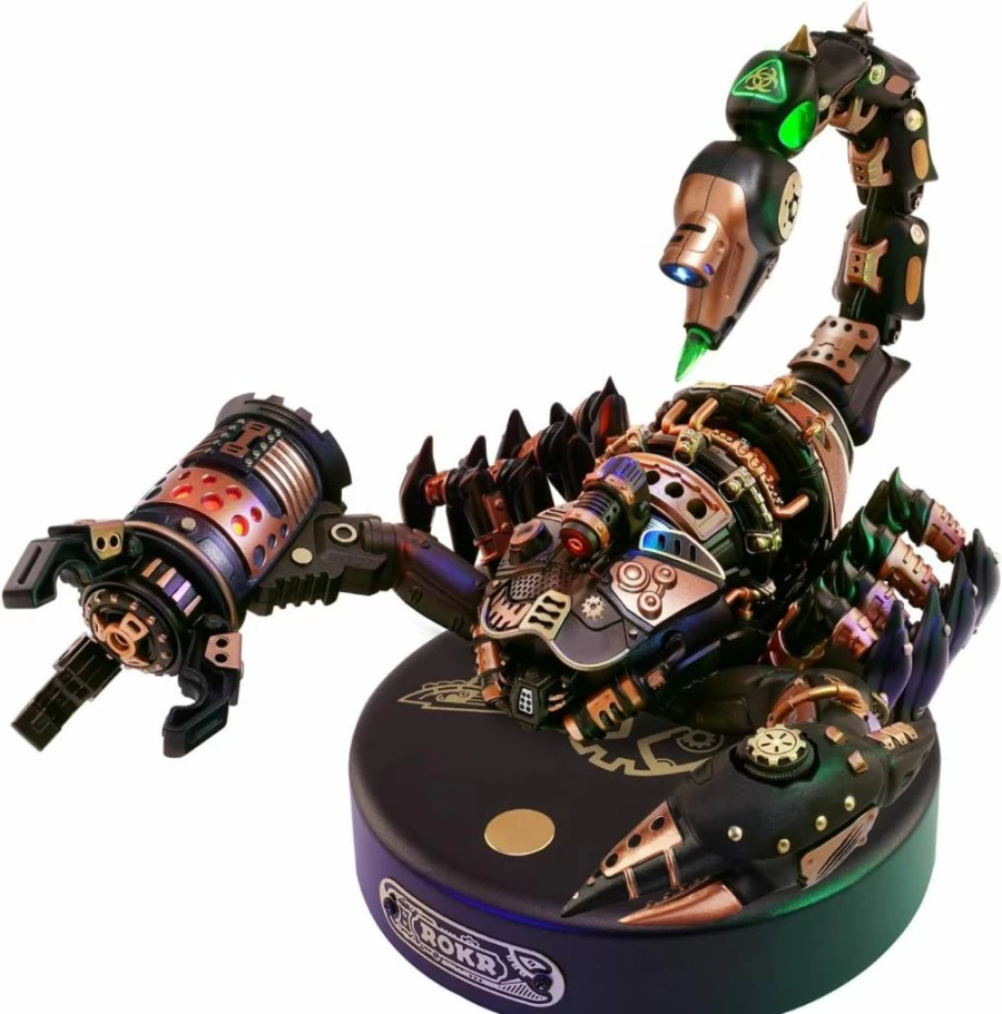 ROKR 3D Metal Puzzle Kit - Emperor Scorpion DIY Mechanical Model for Adults & Teens, Steampunk Building Toy, Creative Craft Gift for Men & Women
