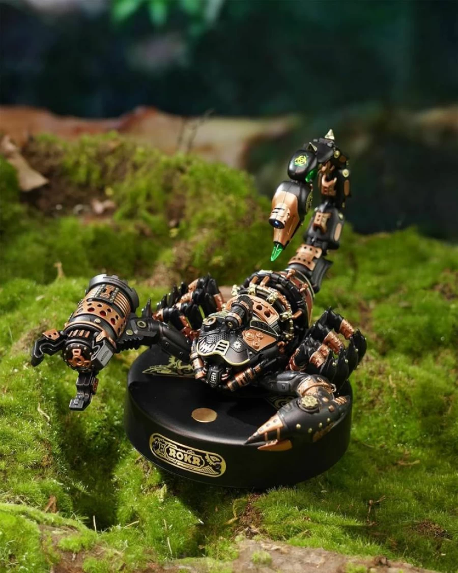 ROKR 3D Metal Puzzle Kit - Emperor Scorpion DIY Mechanical Model for Adults & Teens, Steampunk Building Toy, Creative Craft Gift for Men & Women
