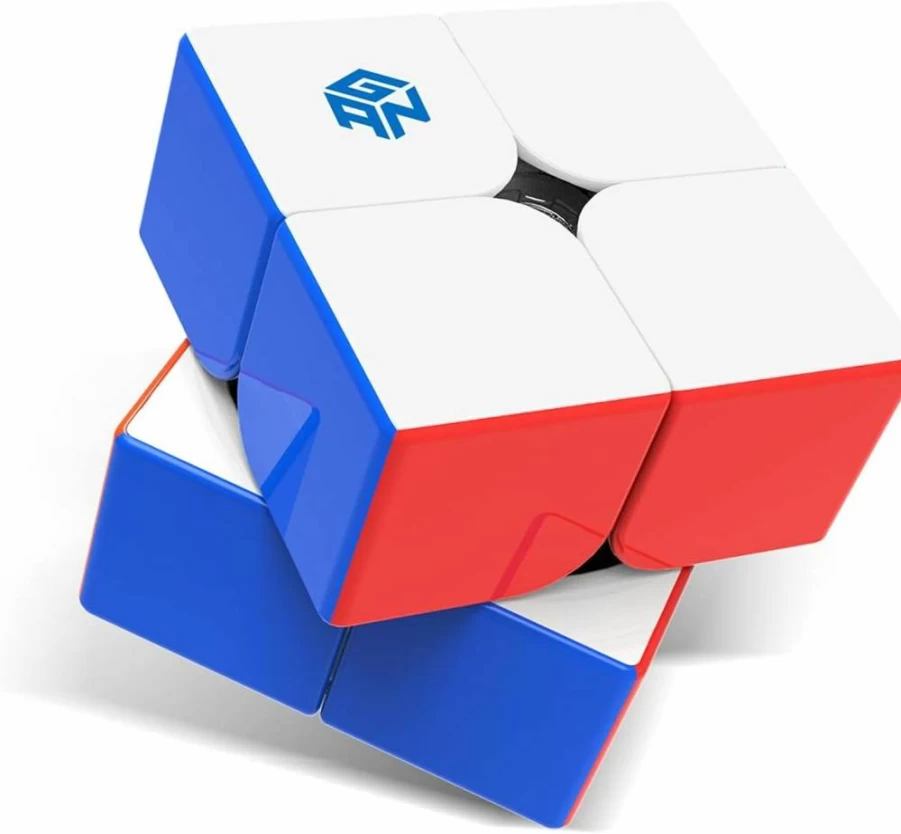 GAN 251 M Air 2x2 Magnetic Speed Cube – Stickerless Frosted Mini Puzzle Toy for Beginners & Cubers