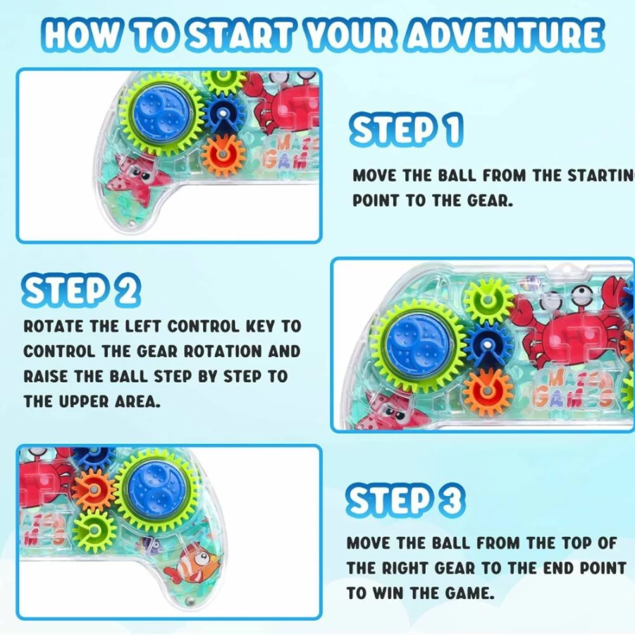 SEVENKA 2 Pack 3D Maze Puzzle Ball Game for Kids Ages 5-10, Brain Teaser Toys for Adults & Children, Educational Logic Toys (Blue + Orange)