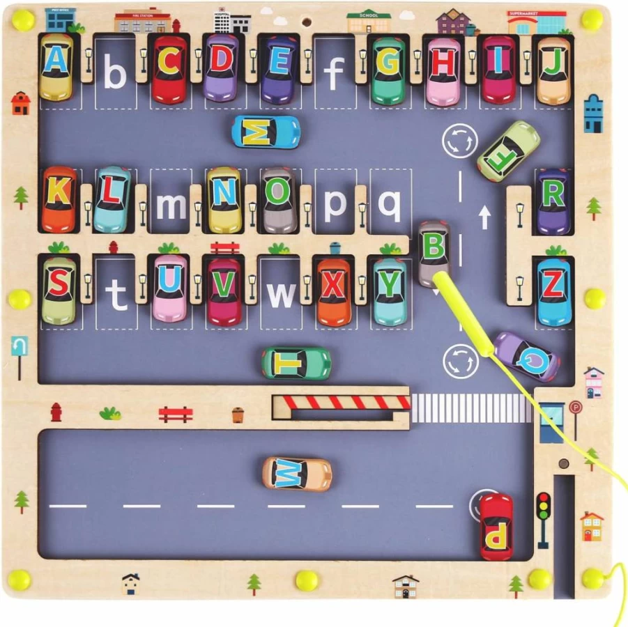 NASHRIO Magnetic Alphabet Maze Toy – Montessori Learning Puzzle for Kids Ages 3-5, ABC Letter Fine Motor Skills Activity, Sensory Educational Game for Toddlers & Preschool Boys Girls