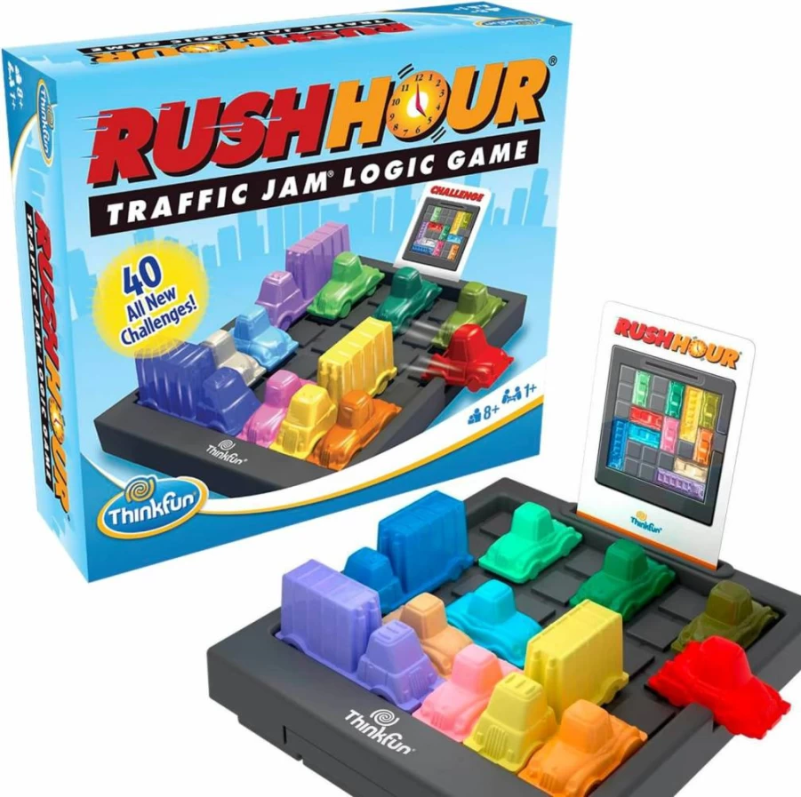ThinkFun Rush Hour Traffic Jam Logic Game - STEM Toy for Kids Ages 8+ | Award-Winning Brain Teaser for Critical Thinking & Problem Solving | Educational Gift for Boys & Girls | Trusted by Parents & Teachers Worldwide