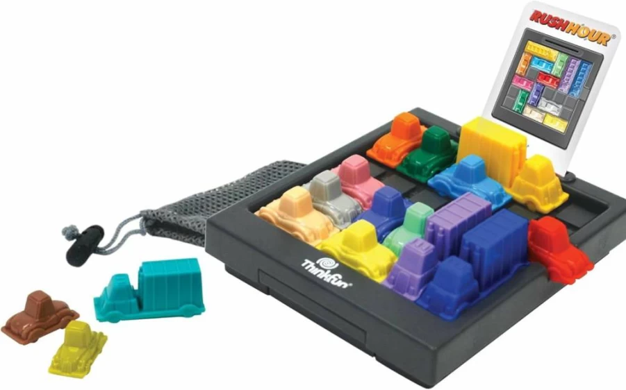 ThinkFun Rush Hour Traffic Jam Logic Game - STEM Toy for Kids Ages 8+ | Award-Winning Brain Teaser for Critical Thinking & Problem Solving | Educational Gift for Boys & Girls | Trusted by Parents & Teachers Worldwide