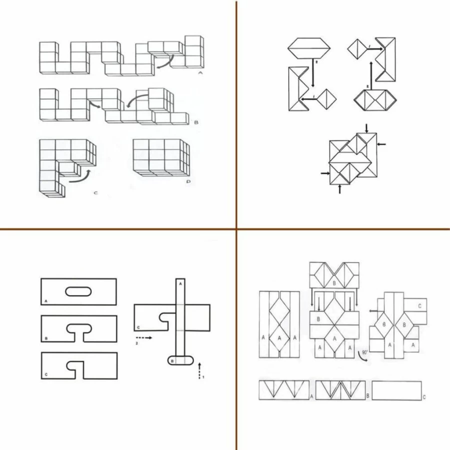 Buootooy 12PCS 3D Bamboo Metal Brain Teaser Puzzles for Adults & Teens – Mind Challenge Games Set for Logic & Fun