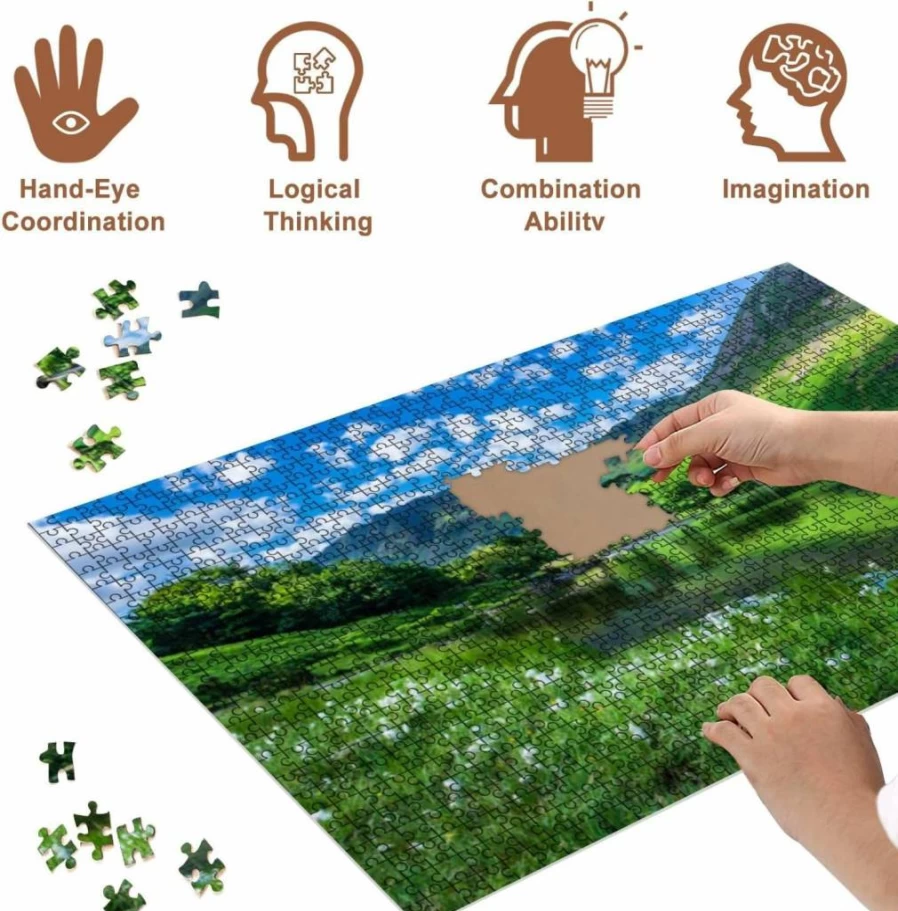 VETEB 500-Piece Wooden Jigsaw Puzzle for Adults - Sunny Park Family Puzzle Game, Educational Home Decor Toy
