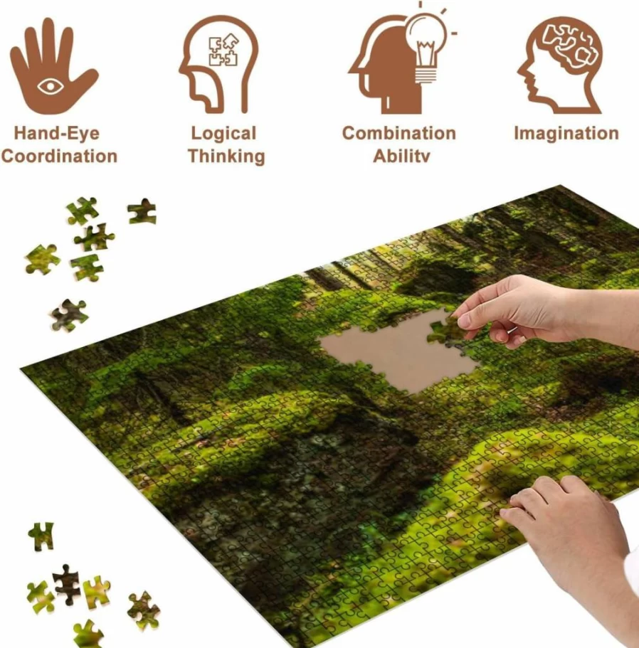 VETEB 1000-Piece Wooden Jigsaw Puzzle - Lake Superior North Shore Scenic Landscape for Adults, Family Educational Game & Home Decor