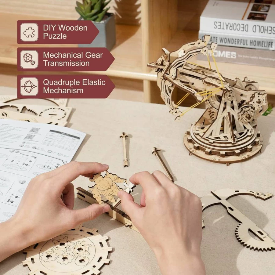 Jiroinlly Wooden Tree of Life Puzzle for Adults - Challenging Brain Teaser Game, Unique Shaped Interlocking Pieces, 11.2x11.2 Inch Medium Difficulty, Beautiful Gift Box for Family & Friends