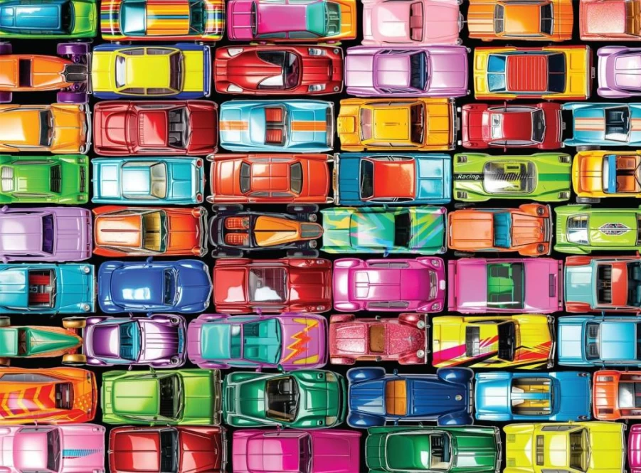 Buffalo Games - Lars Stewart Toy Car Spectrum 1000 Piece Jigsaw Puzzle for Adults - Challenging Art Puzzle for Game Nights - 26.75 x 19.75 Inches Finished Size