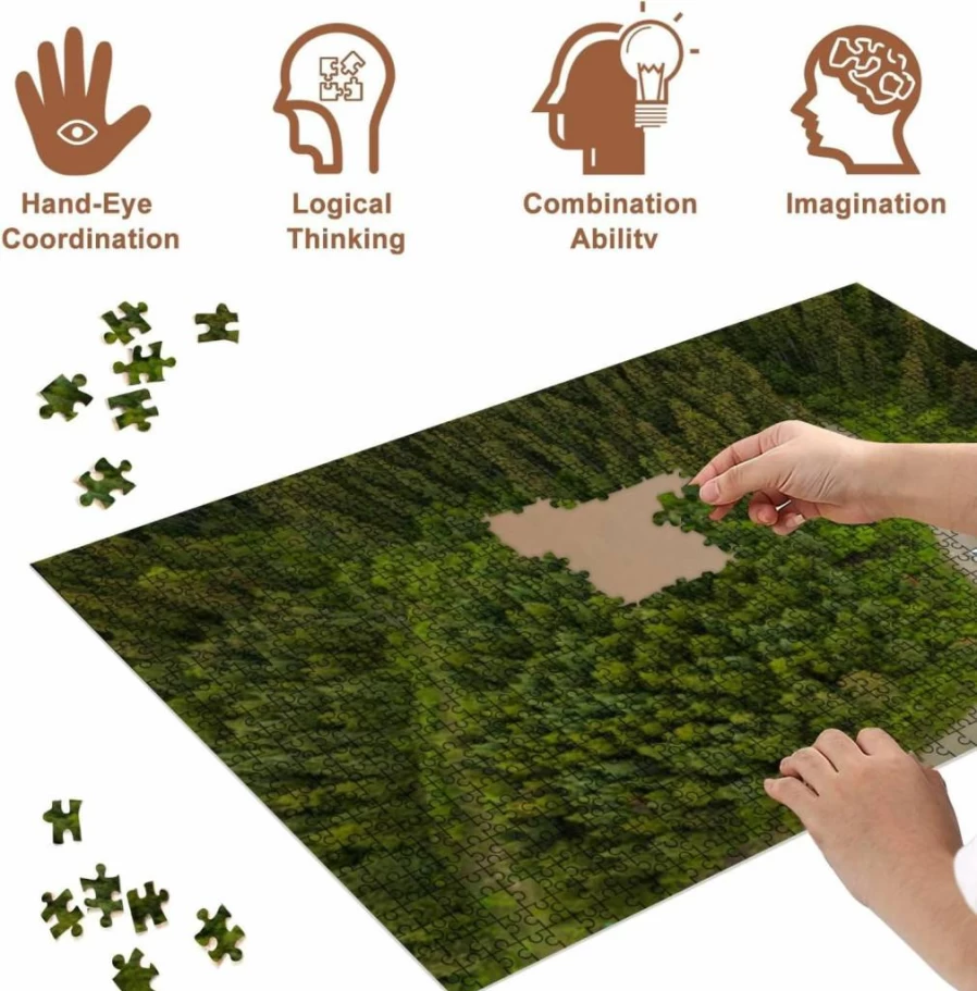 VETEB 500-Piece Wooden Jigsaw Puzzle for Adults - Tuscany Italy Sunset Landscape, Family Educational Game, Home Decor Art Puzzle