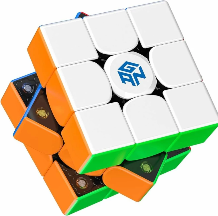 GAN 356 M 3x3 Magnetic Speed Cube Stickerless Puzzle Toy for Adults & Kids - Professional Smooth Fast Turning Magic Cube by GAN