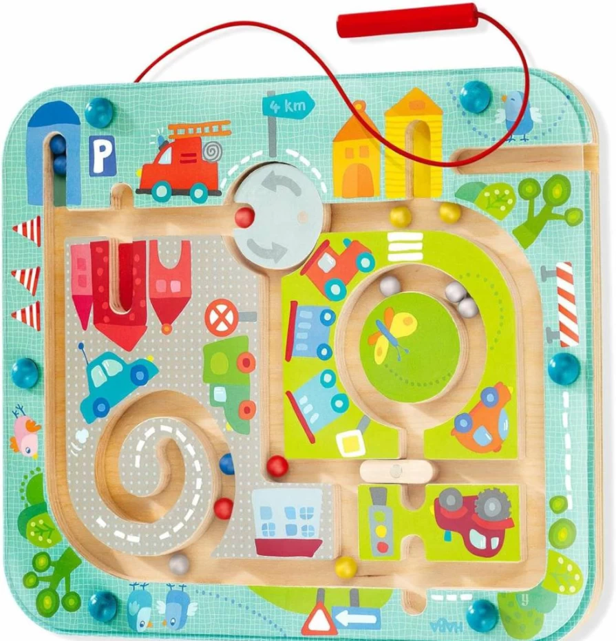 HABA Magnetic Maze Puzzle Toy - Busy Board for Toddlers 2-4, Educational Travel Game for Preschool Kids