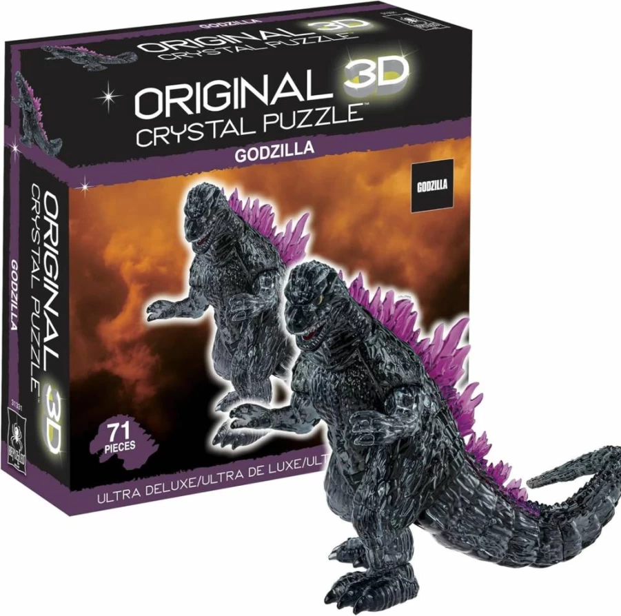 Bepuzzled Godzilla Ultra Deluxe 3D Crystal Puzzle for Adults & Teens – Collectible Godzilla Gift for Fans, Puzzle Enthusiasts Ages 12+