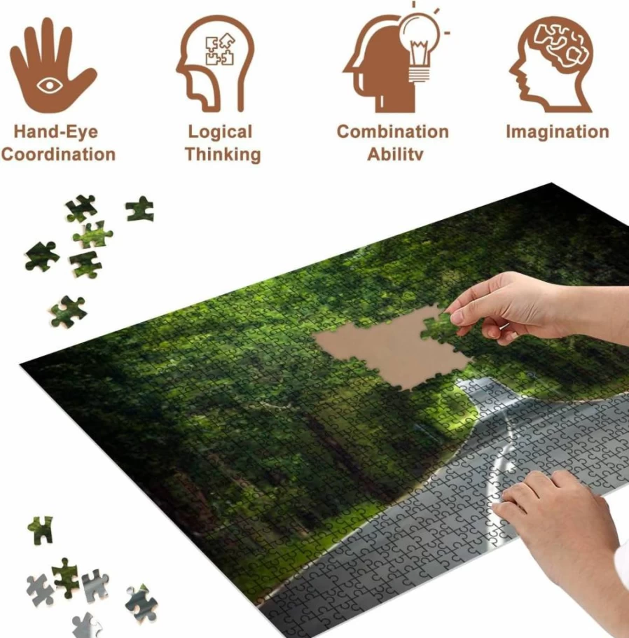 VETEB 500-Piece Wooden Jigsaw Puzzle for Adults - Mangrove Creek Scenic Landscape, Family Educational Board Game, Home Decor Art Gift