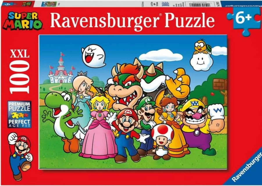 Ravensburger Super Mario 100-Piece Kids Jigsaw Puzzle - Large Pieces for Ages 6+ - Fun Family Puzzle Game