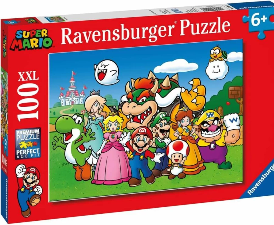 Ravensburger Super Mario 100-Piece Kids Jigsaw Puzzle - Large Pieces for Ages 6+ - Fun Family Puzzle Game