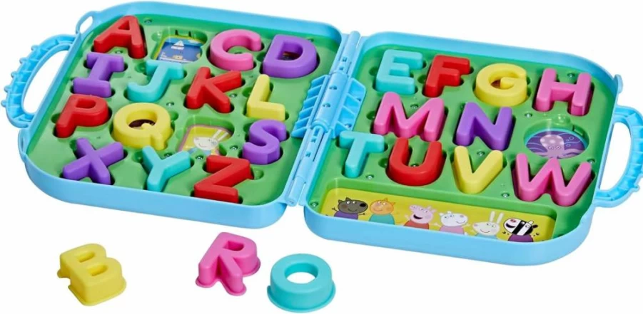 Peppa Pig Alphabet Learning Toy Set - ABC Puzzle Game for Preschool Kids Ages 3+, Classroom & Back to School Educational Gift