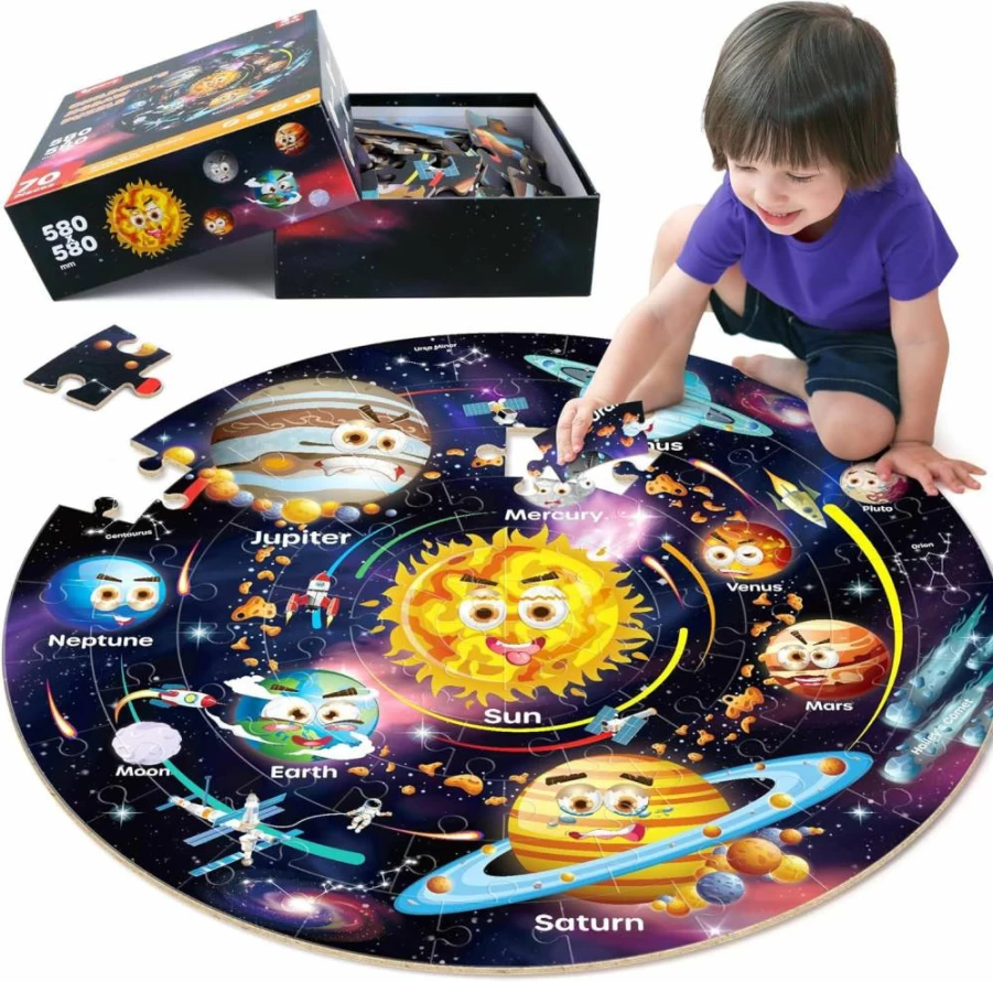 SYNARRY 70-Piece Large Dinosaur Floor Puzzle for Kids Ages 2-8, Educational Preschool Toys for Toddlers Boys Girls, Ideal Gift for 3 4 5 6 7 Year Olds
