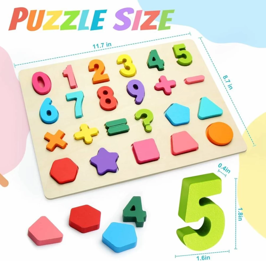 JOLSNAF Wooden ABC Alphabet Puzzle for Toddlers – Preschool Learning Toys, Educational Gift Set for Kids, Montessori Toddler Puzzles for Early Childhood Development