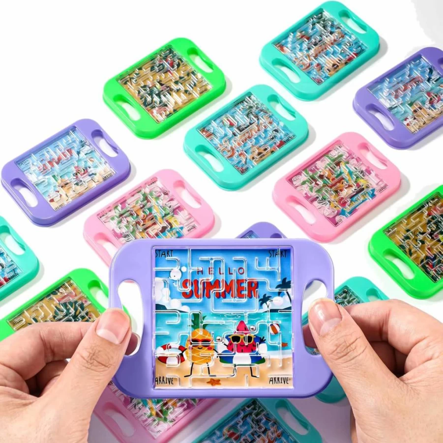 JellyArch 36 Pcs Mini Maze Puzzle Cubes - Bulk Educational Travel Games for Kids & Adults, Fun Classroom Party Favors, Graduation Gifts, Stress Relief Toys (Funny Face Design)