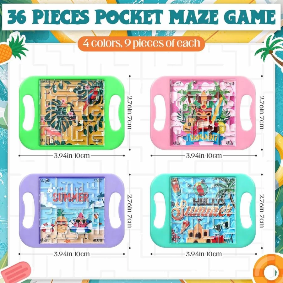 JellyArch 36 Pcs Mini Maze Puzzle Cubes - Bulk Educational Travel Games for Kids & Adults, Fun Classroom Party Favors, Graduation Gifts, Stress Relief Toys (Funny Face Design)