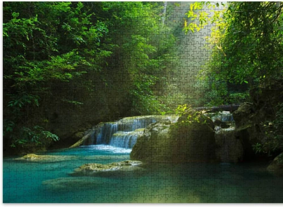 VETEB 500-Piece Wooden Jigsaw Puzzle for Adults - Summer Park Scenery, Family Educational Game, Home Decor Puzzle Toy
